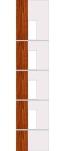 Panel pvc sau aluminiu lateral pentru usi duble 1422-L.