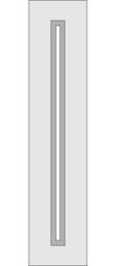 Panel pvc sau aluminiu lateral pentru usi duble 1428-L.