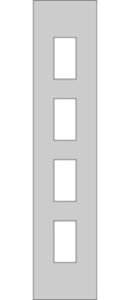 Panel pvc sau aluminiu lateral pentru usi duble 1430-L.