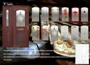 Modele de sticla termopan disponibile pt. Panel usa pvc sau aluminiu VERA.