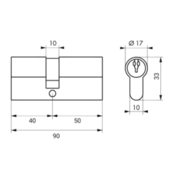 Butuc 90 mm Inegal 40-50 cu 5 chei schita tehnica Butuc 90 mm Inegal 40-50 cu 5 chei schita tehnica