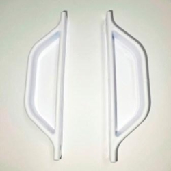 Manere Aplicate Tip D Albe din PVC pentru Plasa Usa si Usa Balcon - MTC Manere Aplicate Tip D Albe din PVC pentru Plasa Usa si Usa Balcon - MTC